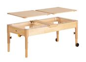 Large double sand and water table with clear pan