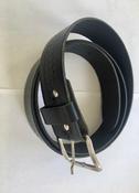 Black Leather Belt with Weave Pattern image
