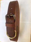 Large Extra Strong Tan Leather Dog Collar. image
