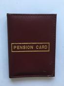 Leather Maroon Pension  Card/Travel Pass Holder image