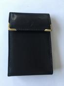 Soft Black Leather Card Holder 20+ Cards RFID Protected image