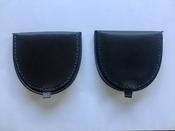 Black Leather Tray Coin  Purse