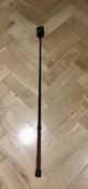 Black Nylon Braided Riding Crop. image