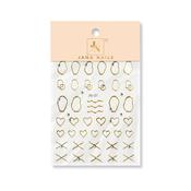 Nail flexy stickers Heart Gold