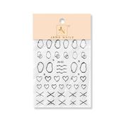 Nail flexy stickers Heart Silver image
