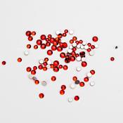 Mix zircons Red - 250pcs