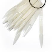 Milky Stiletto Display Tips on Ring - 40 pcs image