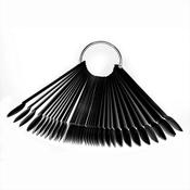 Black Almond Display Tips on Ring - 50 pcs image
