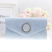 Baby blue suede clutch bag clearance