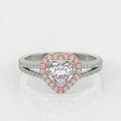 0.80ct  Heart Brilliant Cut Diamond Ring