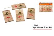 PACK OF 4 WOODEN MOUSE TRAPS