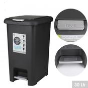 DARK GREY 30LTR PLASTIC PEDAL BIN image
