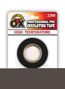 PROFESSIONAL 25MTR BLACK PVC TAPE