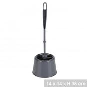 GREY ROUND TOILET BRUSH SET image