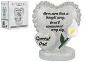 DAD DOUBLE HEART GRAVE MEMORIAL