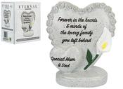 MUM AND DAD DOUBLE HEART GRAVE MEMORIAL
