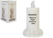 DAD SOLAR MEMORIAL GRAVE CANDLE