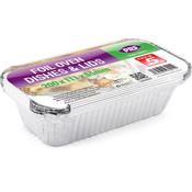 PACK OF 5 FOIL OVEN DISHES WITH LIDS