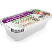 PACK OF 2 FOIL 255MM X 155MM OVEN DISHES WITH LIDS