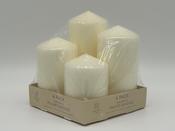 PACK OF 4 ASST. SIZES IVORY PILLAR CANDLES image