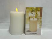 IVORY 10 X 15CM B/OP LED WAX PILLAR CANDLE image