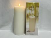 IVORY 10 X 15CM B/OP LED WAX PILLAR CANDLE