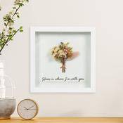 HOME SAYING FLOWER  WALL PLAQUE