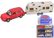 DIE-CAST AND PLASTIC CAR AND CARAVAN