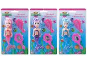 ASST. 5.5" JOINTED MERMAID WITH BRUSH AND MIRROR