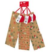 PACK OF 3 ASST. KRAFT WINE BAGS