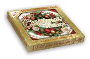 PACK OF 10 TRAD WREATH DESIGN XMAS CARDS image