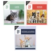 3 ASST. ANIMAL DESIGN SQUARE 2027 CALENDAR