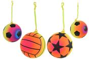 ASST. 10" NEON BALL WITH KEY CHAIN (DEFLATED)