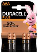 DURACELL AAA 4 PACK PLUS POWER BATTERIES