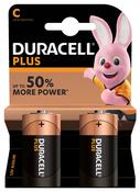 DURACELL C 2 PACK PLUS POWER BATTERIES