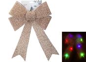 29CM X 43CM ROSE GOLD LIGHT UP  TINSEL BOW