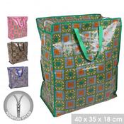 4 ASST.40X35X18CM WOVEN SHOPPING BAG