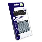 8 PACK BLACK PERMANENT MARKERS image