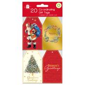 20 PACK TRADITIONAL XMAS TAGS image