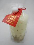 140MM X 65MM GOLD GLITTER PILLAR CANDLE image