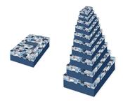 NEST OF 10 ASST. SIZES GEOMETRIC DESIGN GIFT BOXES image