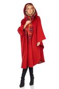 Cape in Double-Face Cloth with Convertible Hood