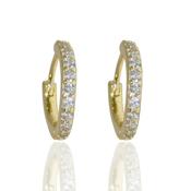 My Huggie Hoops - Swarovski Stones .5cm SS GP image