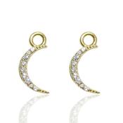 The Crescent Moon Charm SS GP Swarovski Stones image