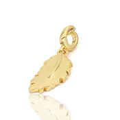 Feather Gold Filled charm for Link Chain &amp; Bracelet image