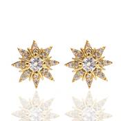 Star Burst Gold Filled Earrings image