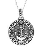 Sterling Silver Gents Anchor Pendant Earth SP2296 image