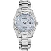Citizen Ladies Eco-Drive SILHOUETTE CRYSTAL Watch EW2570-58N image
