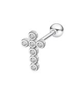 Lotus Silver Helix Cz Cross Earring LP3364-9/1 image