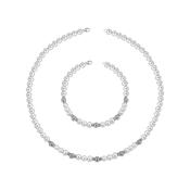 Noriko Pearl Necklace with silver beads NN1114S image